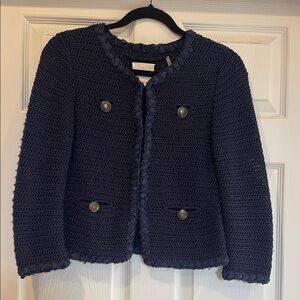 Rebecca Taylor Navy Blue Cardigan Sweater